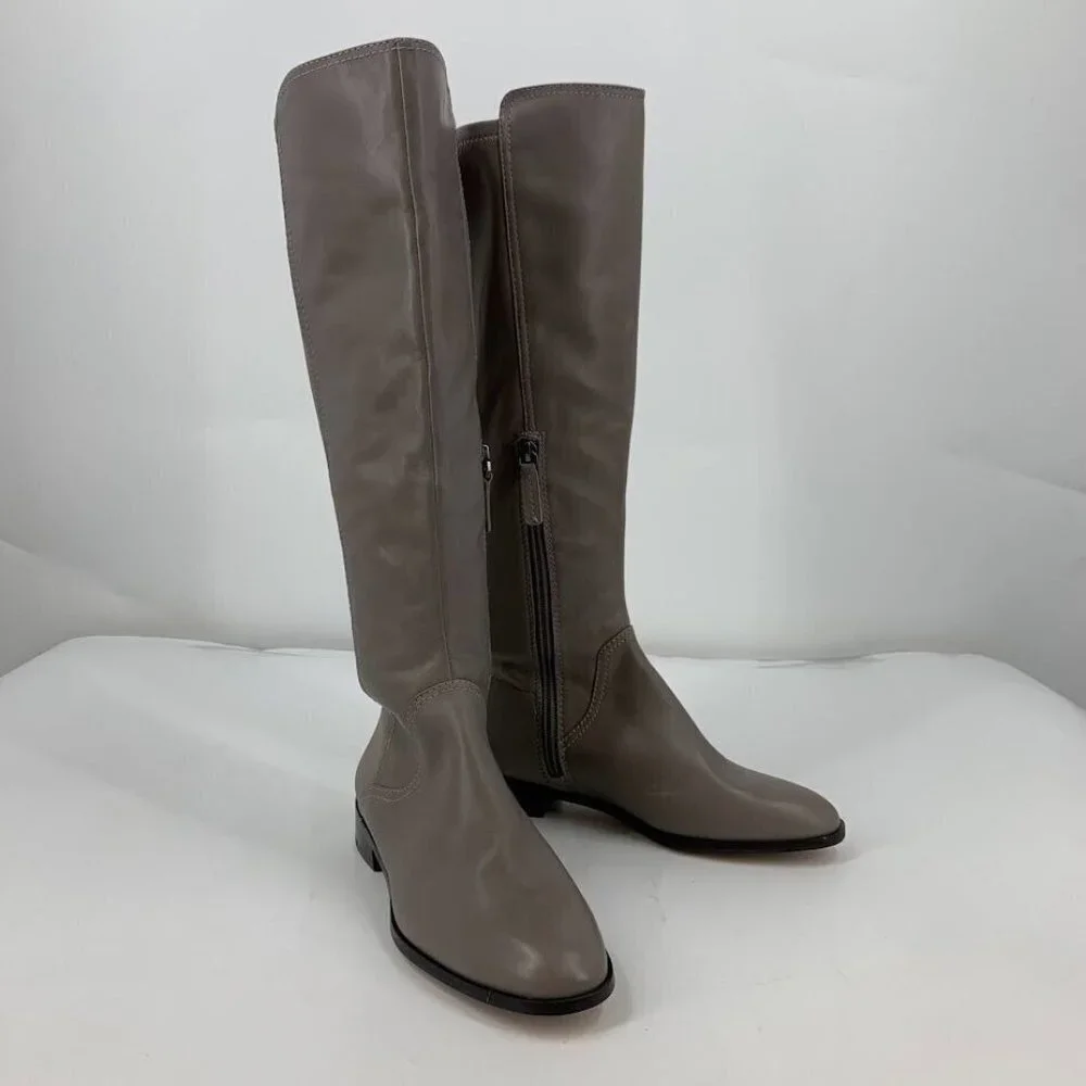 Louise et Cie Women's Lo-Verdi-R Round Toe Low Heel Leather Knee High Boots SZ 6